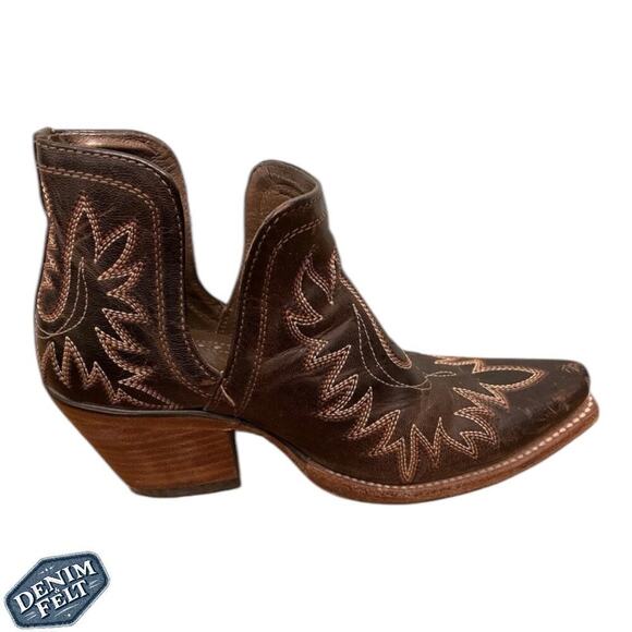 Ariat Women’s Weathered Brown Dixon Western Booties/Boots | PRELOVED!! - Picture 3 of 15